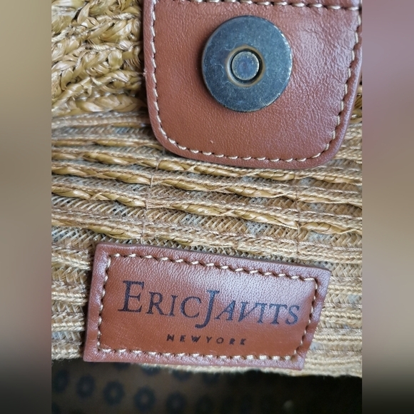 ÉRIC JAVITS NEW YORK RAFIA TOTE BAG - Picture 8 of 11